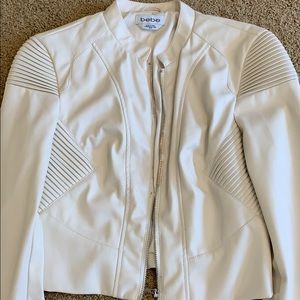 Off white leather jacket